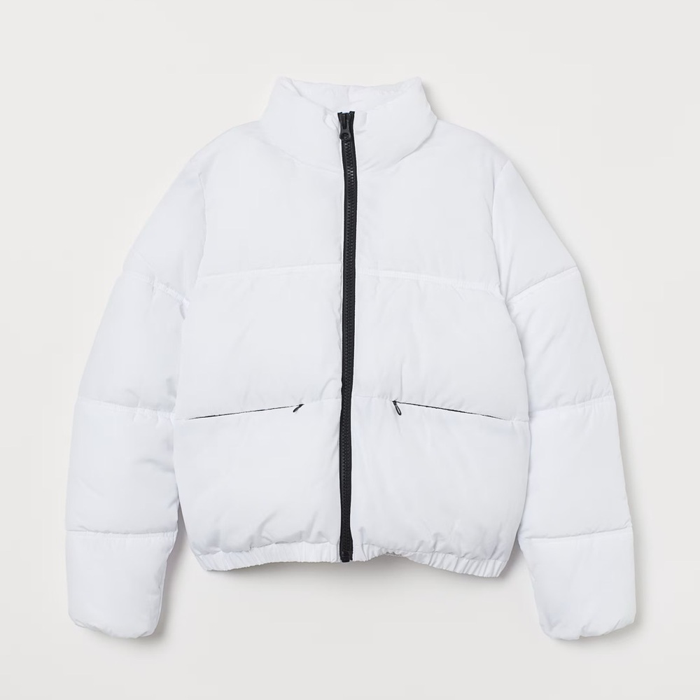 H&M Divided White Puffer Coat